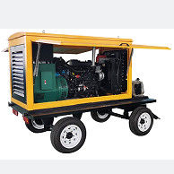 100 kW krachtopbrengst op een aanhangwagen gemonteerde generator voor zware werkzaamheden